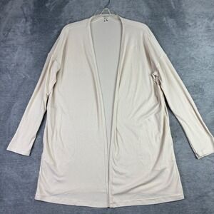 Free‎ People Intimately XS Beige Ribbed Knit Open Cardigan Casual Lightweight